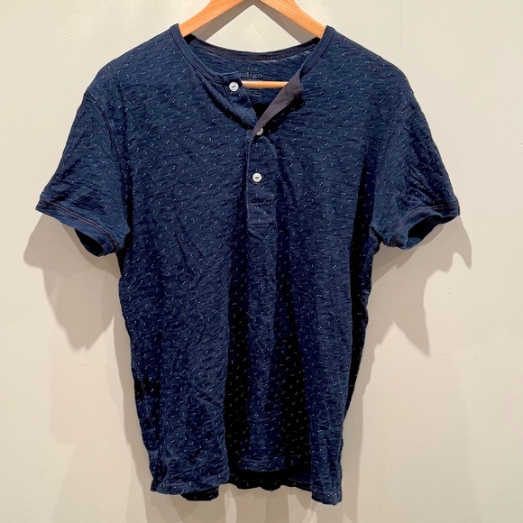 J Crew Indigo short sleeve Henley, size M - Picture 1 of 6
